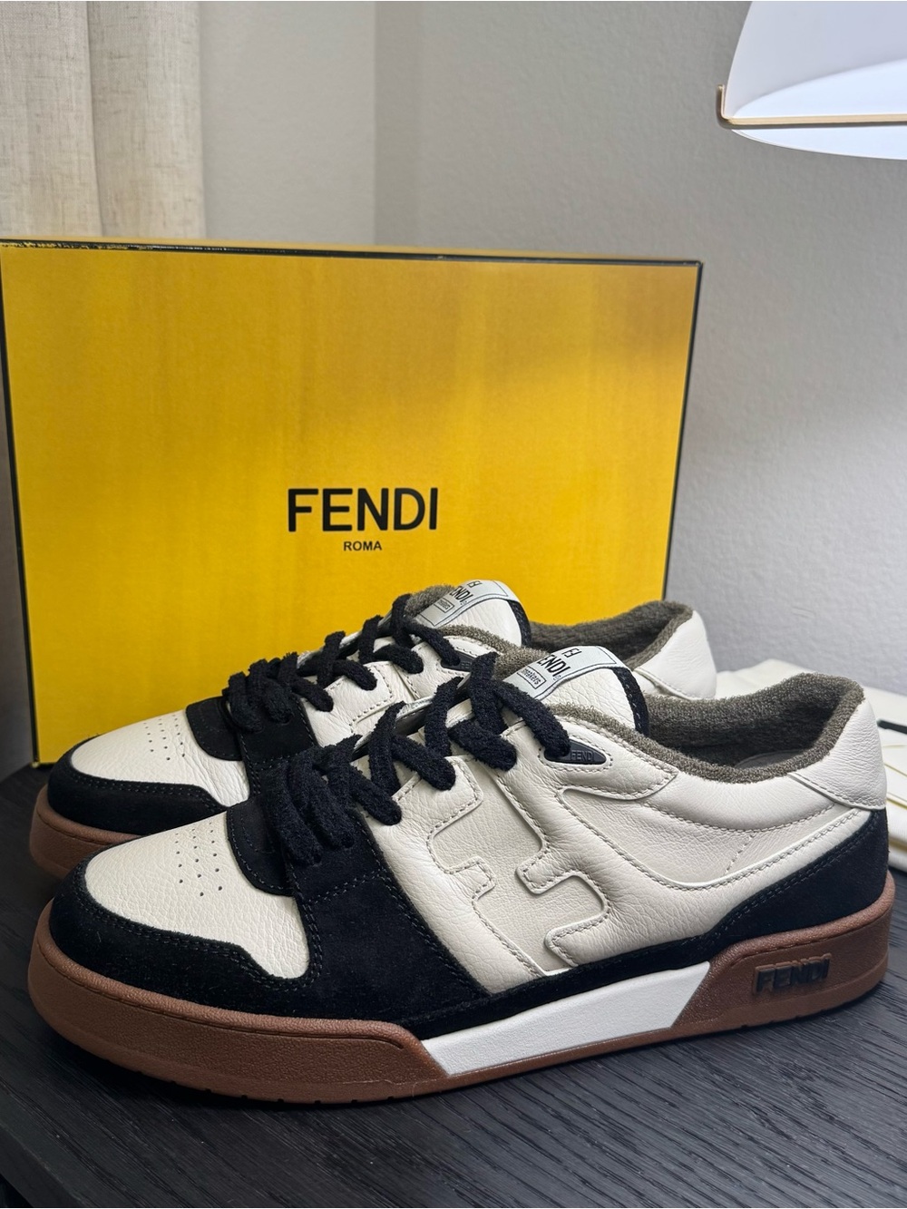 Fendi Men's Match FF Jacquard Low-Top Sneakers 12